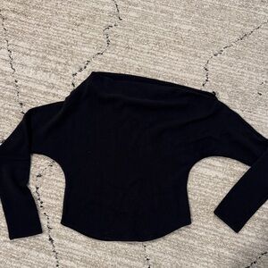 Free people off shoulder waffle knit shirt size XS